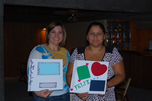 Clases de Scrapbooking San Jose Costa Rica Smile Envejecido Corazones con Sandra Valencia